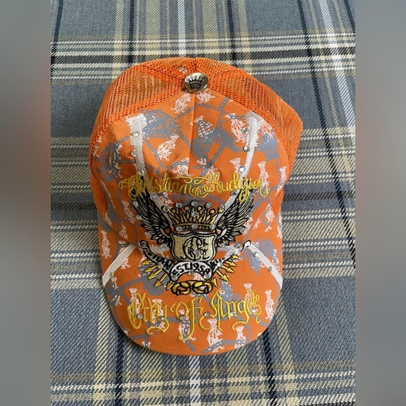 Christian Audigier Accessories - Christan Audigier Baseball Cap City Angels Bling Trucker Hat